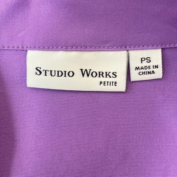 NEW Studio Works Purple Stretch Cotton Poplin Casual Jacket - Picture 6 of 11